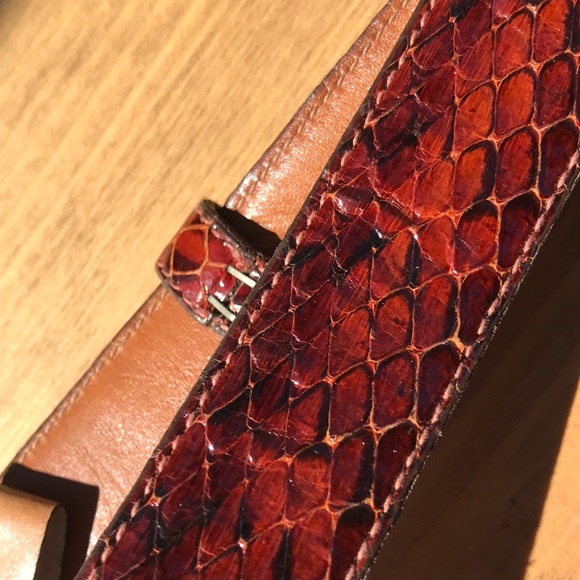 Snakeskin Belt Esquire Leather Cocco Cognac - Picture 9 of 16